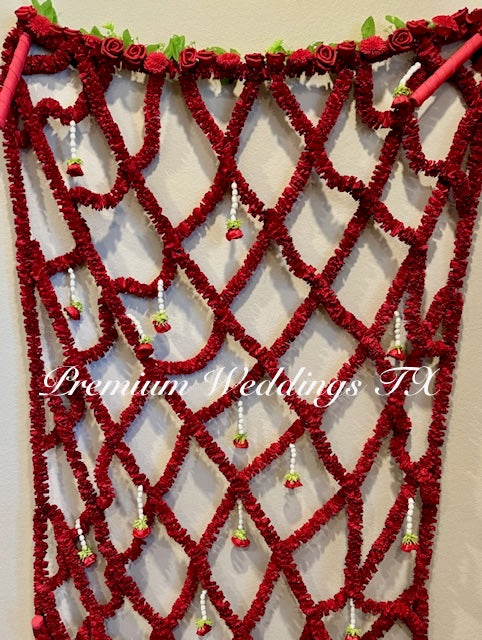 Red Phoolo Ki Chadar - Premium Weddings TX