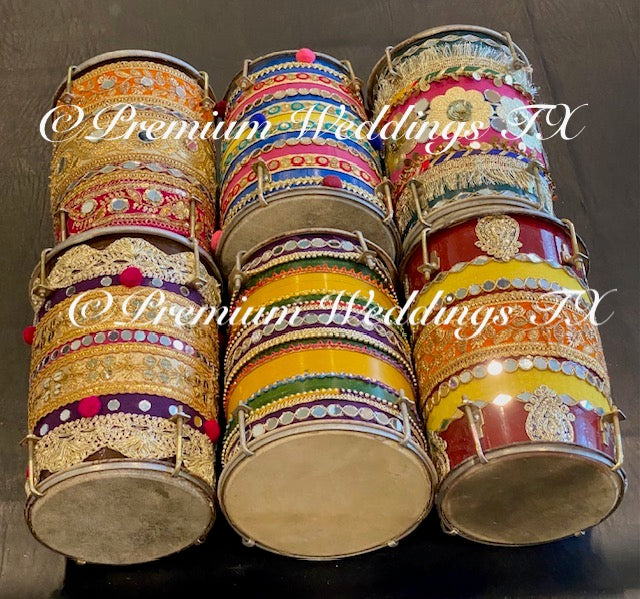 Small Dhols - Assorted Variety - Premium Weddings TX