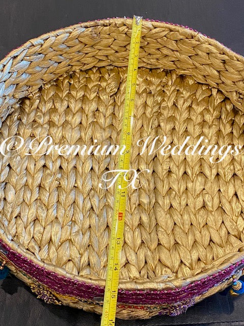 Handmade Round Baskets - Large - Premium Weddings TX