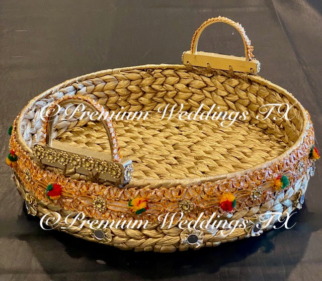 Handmade Round Baskets - Large - Premium Weddings TX