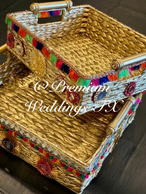 Handmade Rectangle Baskets - Premium Weddings TX