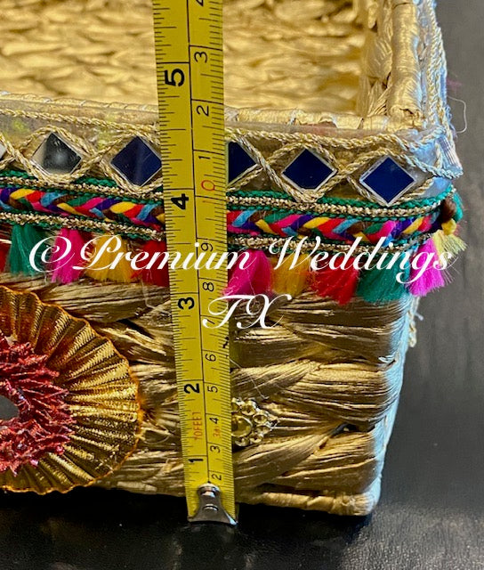Handmade Rectangle Baskets - Premium Weddings TX