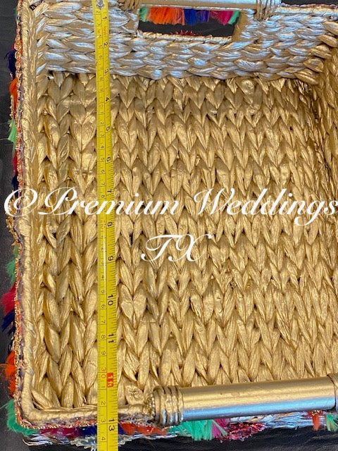 Handmade Rectangle Baskets - Premium Weddings TX