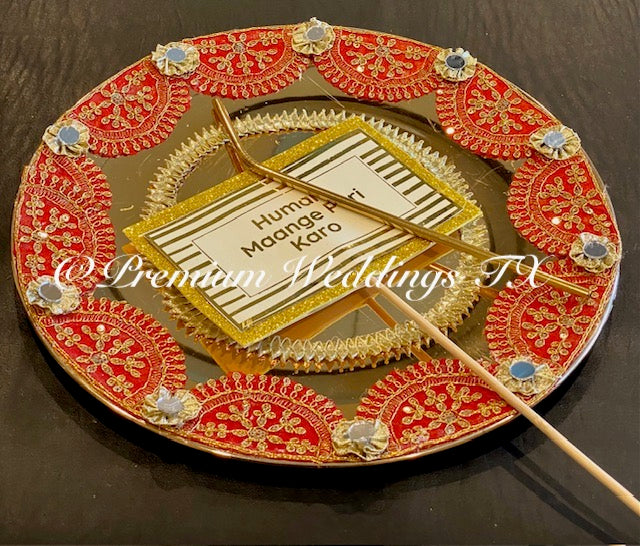 Red Elegant Doodh Pilai Set