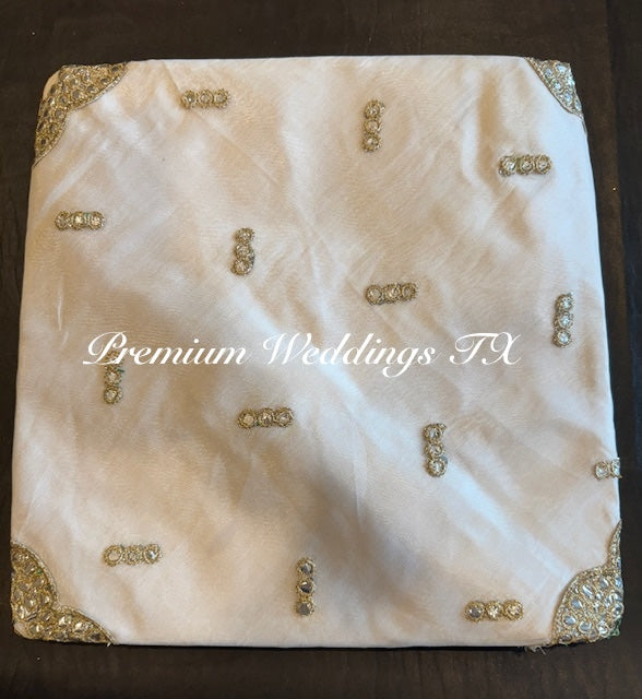 White Gold Saree Envelope - 1 PC