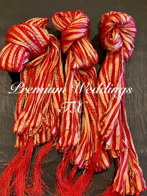 Men's Dupatta - Red & Gold - Premium Weddings TX
