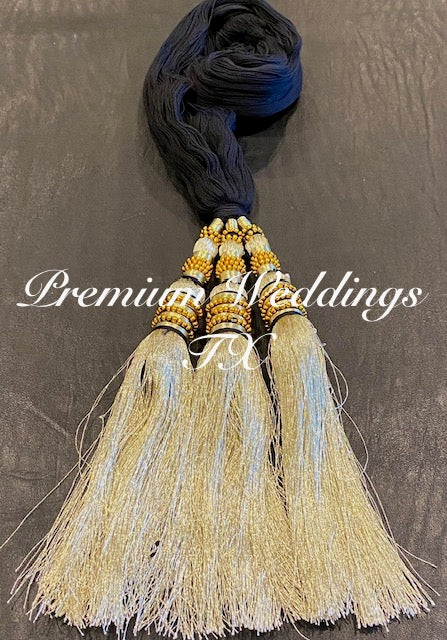 Gold Zari Paranda - Premium Weddings TX