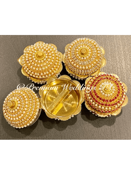 Gold & Red Sindoor Box - Large