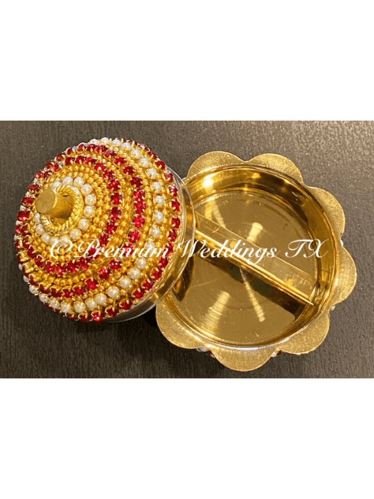 Gold & Red Sindoor Box - Large