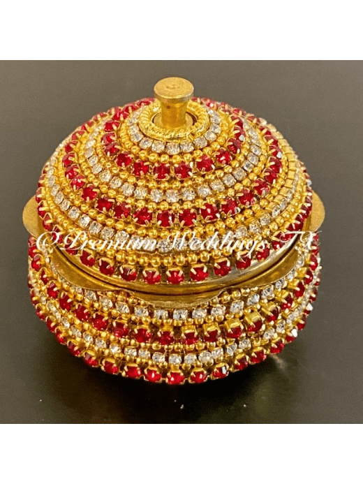 Gold Red Sindoor Box - Medium