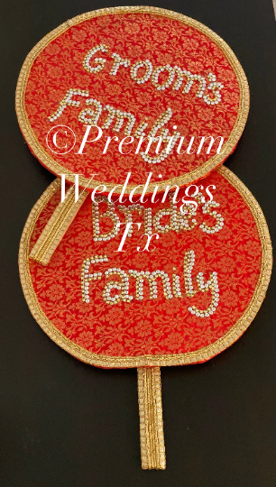 Bride & Groom Banners - Round Banarsi