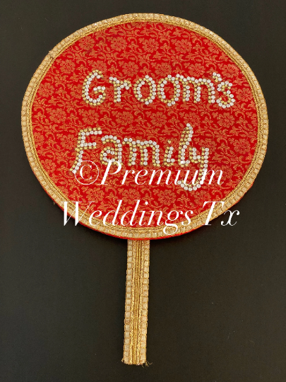 Bride & Groom Banners - Round Banarsi