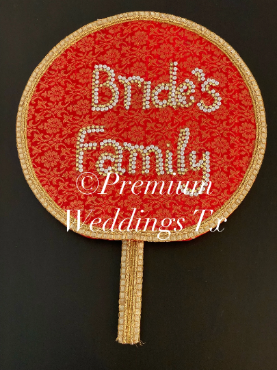 Bride & Groom Banners - Round Banarsi