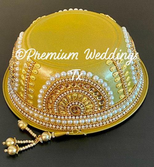 Handmade Decorative Bowls - Gold Assorted Designs - Premium Weddings TX