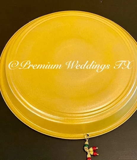 Gold Multi Stone Flower Thaali - Premium Weddings TX