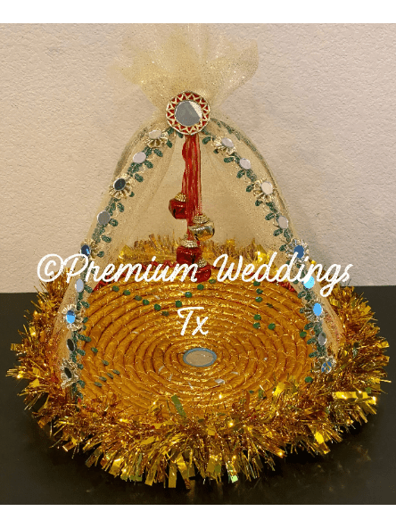Gold Large Chabba Tokra - Premium Weddings TX