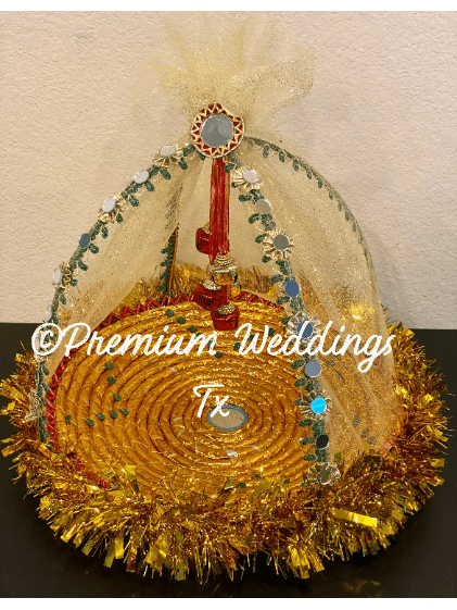 Gold Large Chabba Tokra - Premium Weddings TX