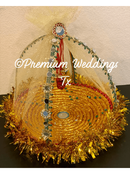 Gold Large Chabba Tokra - Premium Weddings TX