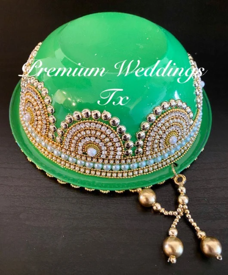 Handmade Decorative Bowls - Green Assorted Designs - Premium Weddings TX