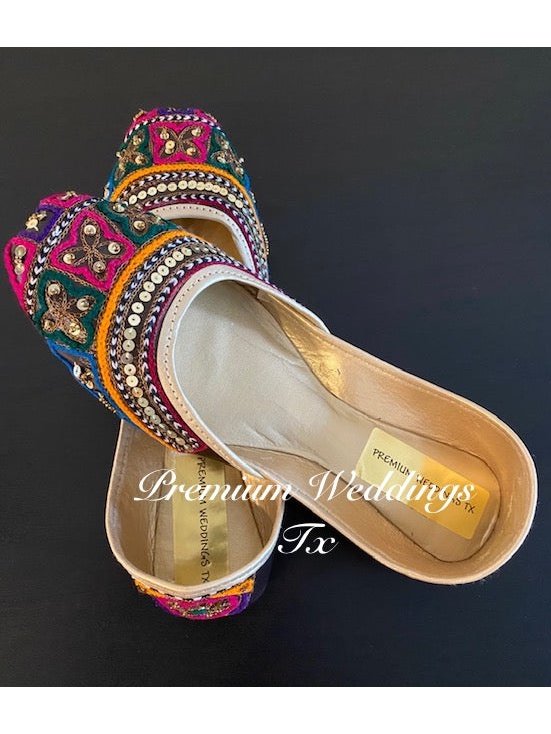 Resham & Sequins Jutti - Premium Weddings TX