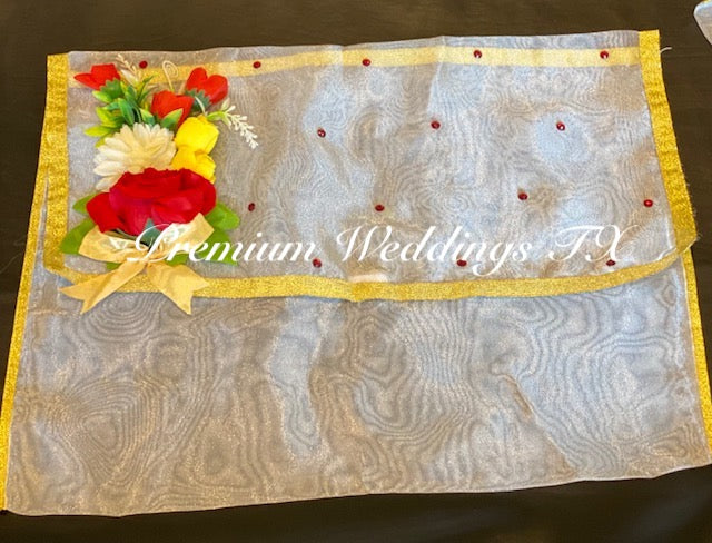 White Embellished Saree Cover Bags - Premium Weddings TX