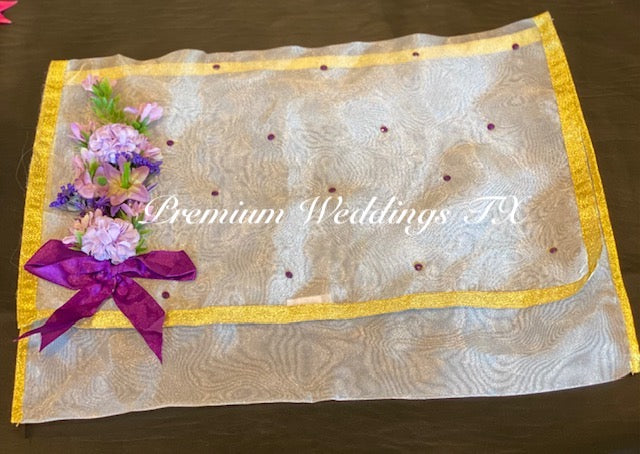 White Embellished Saree Cover Bags - Premium Weddings TX