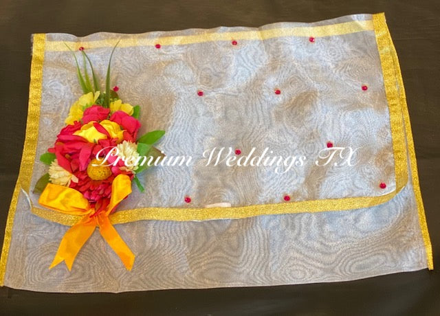White Embellished Saree Cover Bags - Premium Weddings TX