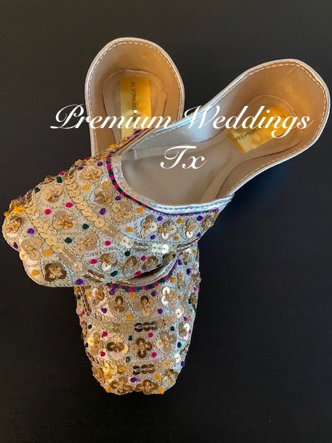 Beige Sequins Jutti