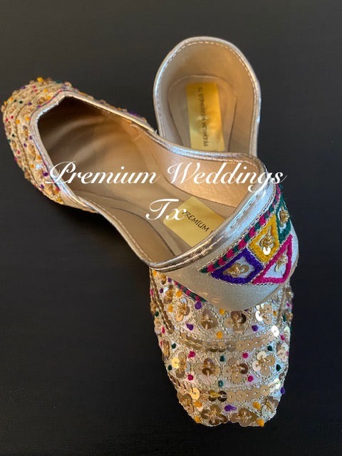 Beige Sequins Jutti