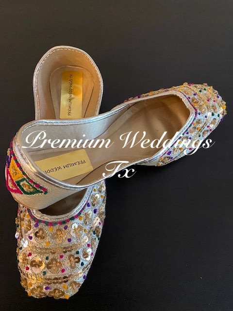 Beige Sequins Jutti