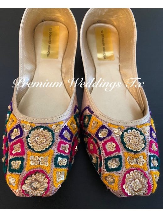 Resham Sequins Jutti - Premium Weddings TX