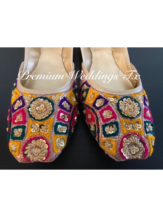 Resham Sequins Jutti - Premium Weddings TX