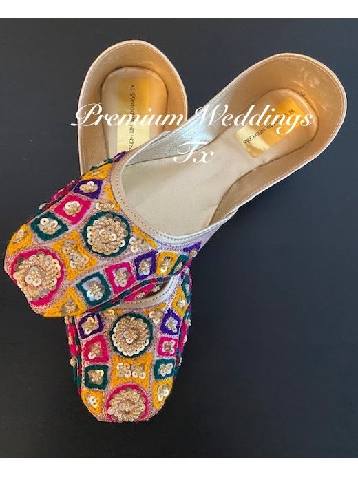 Resham Sequins Jutti - Premium Weddings TX