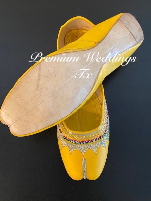 Yellow Leather Jutti
