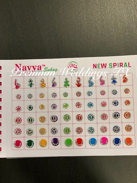 Designer Bindi Book - Assorted Colors & Designs - Premium Weddings TX