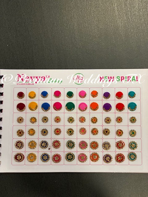 Designer Bindi Book - Assorted Colors & Designs - Premium Weddings TX