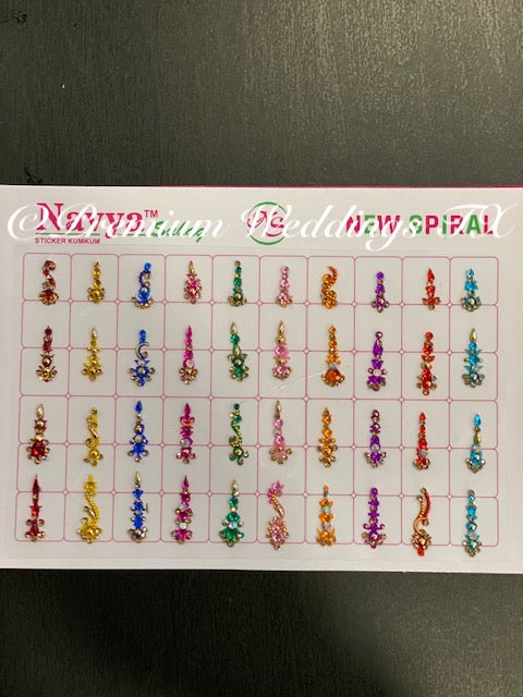 Designer Bindi Book - Assorted Colors & Designs - Premium Weddings TX