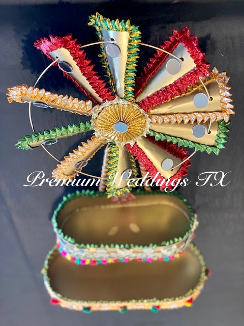 Rustic Gold Windmill Favors Stand - Premium Weddings TX