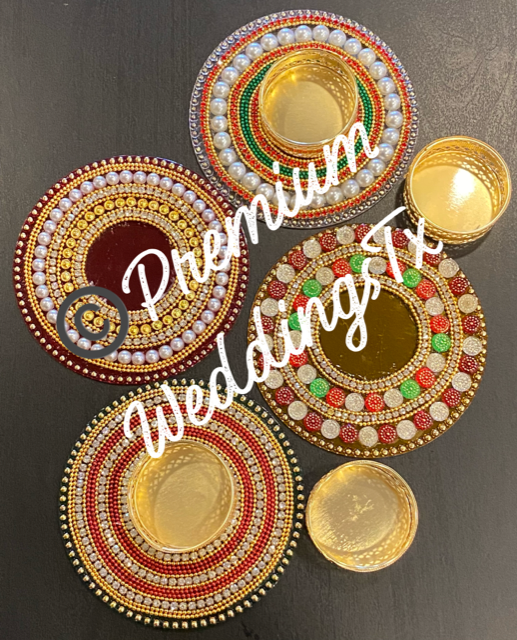 Acrylic Diyas - Set of 4 XO - Premium Weddings TX