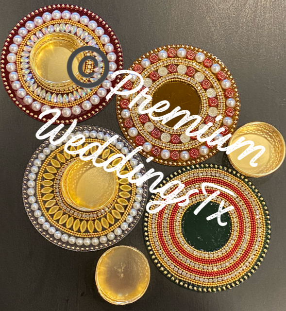 Acrylic Diyas - Set of 4 XO - Premium Weddings TX