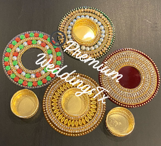 Acrylic Diyas - Set of 4 XO - Premium Weddings TX