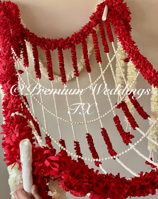 Phoolo Ki Chadar - Red - Premium Weddings TX