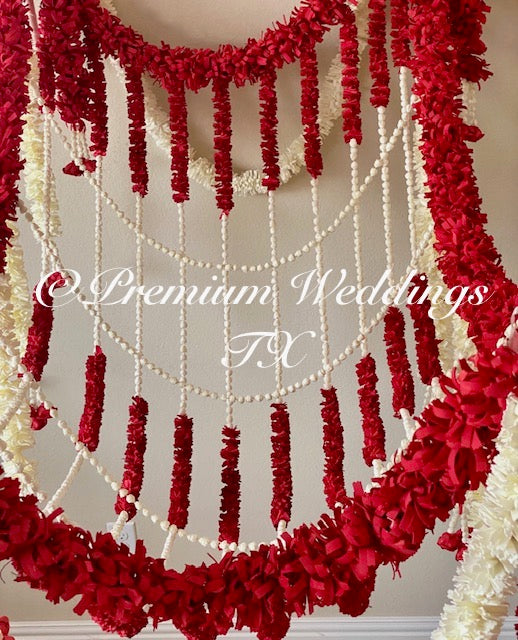 Phoolo Ki Chadar - Red - Premium Weddings TX