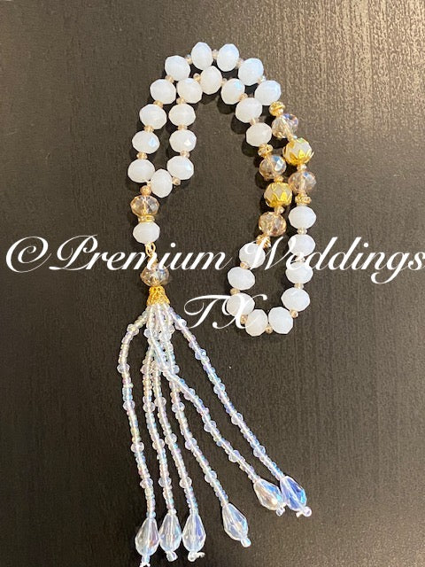 White Beads Tasbih - Premium Weddings TX