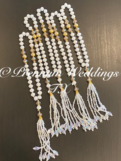 White Beads Tasbih - Premium Weddings TX