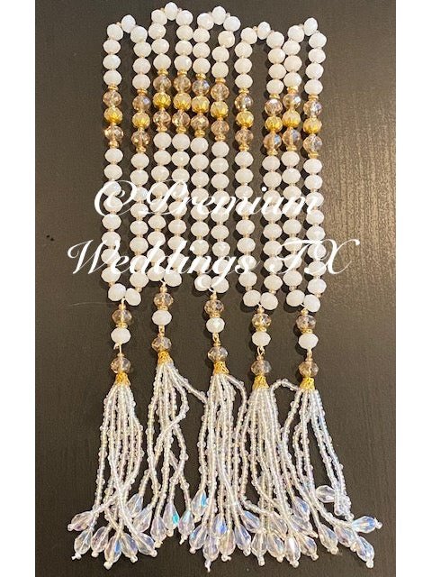White Beads Tasbih - Premium Weddings TX