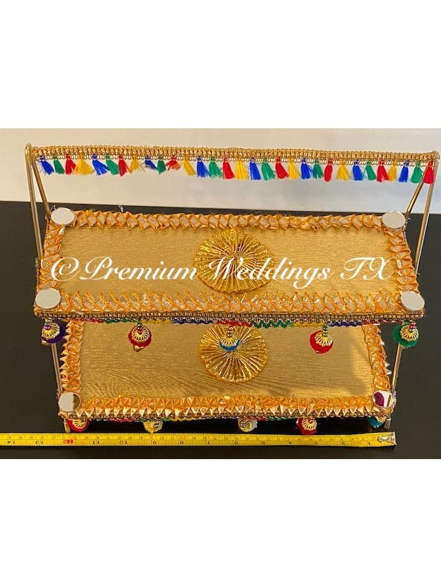 Gold Decorative Stand - Premium Weddings TX