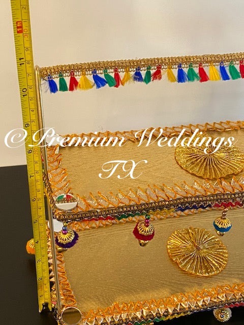 Gold Decorative Stand - Premium Weddings TX