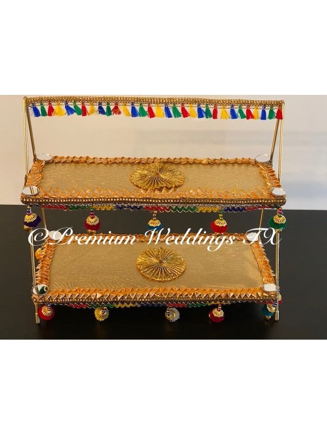 Gold Decorative Stand - Premium Weddings TX
