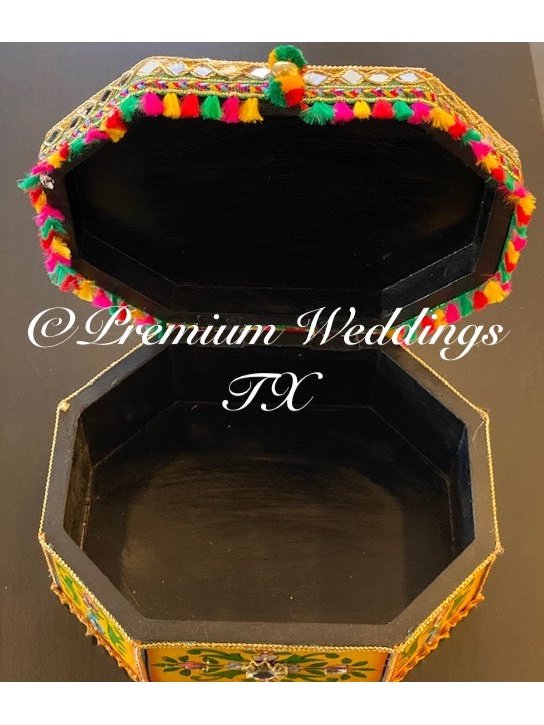 Yellow Handmade Jewelry Box - Premium Weddings TX